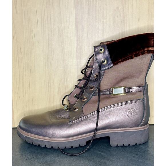 Timberland Lady Premium Fold 8 IN Winter Brown 96367 Womens Boots Leather 9.5 M - Picture 7 of 10